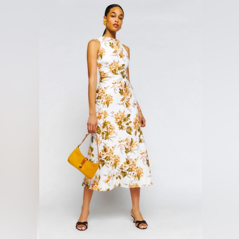 NWT Reformation Casette Linen Dress